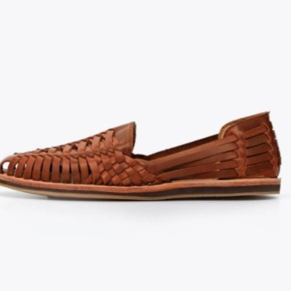 Nisolo Leather Sandal Huarache‎ Men's BRANDY MSRP $150 NIB - Picture 4 of 9